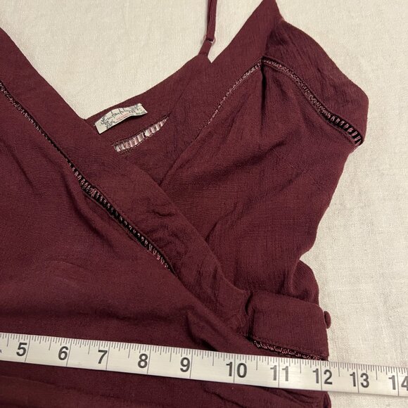 Free People Women's Mini Dress Red Rayon Sleeveless Size Small Party Dress - Picture 6 of 8